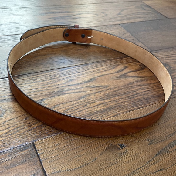 Vintage Western Tony Lama Leather Belt, size 38, brown leather - Picture 7 of 8